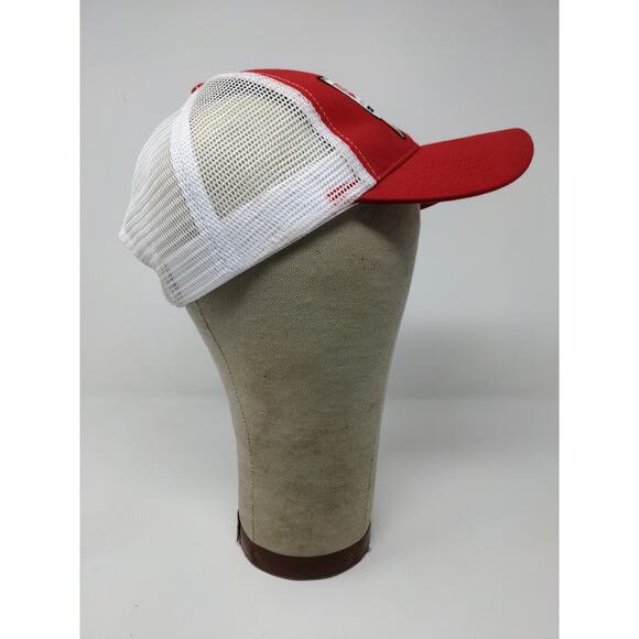 Tractor Supply Company Meshback Snapback Hat Embroidered Logo Red White - Picture 6 of 11